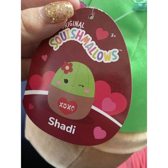 NWT Squishmallows SHADI The Cactus 8" Valentines 2023 XOXO Heart Stuffed - Picture 3 of 4